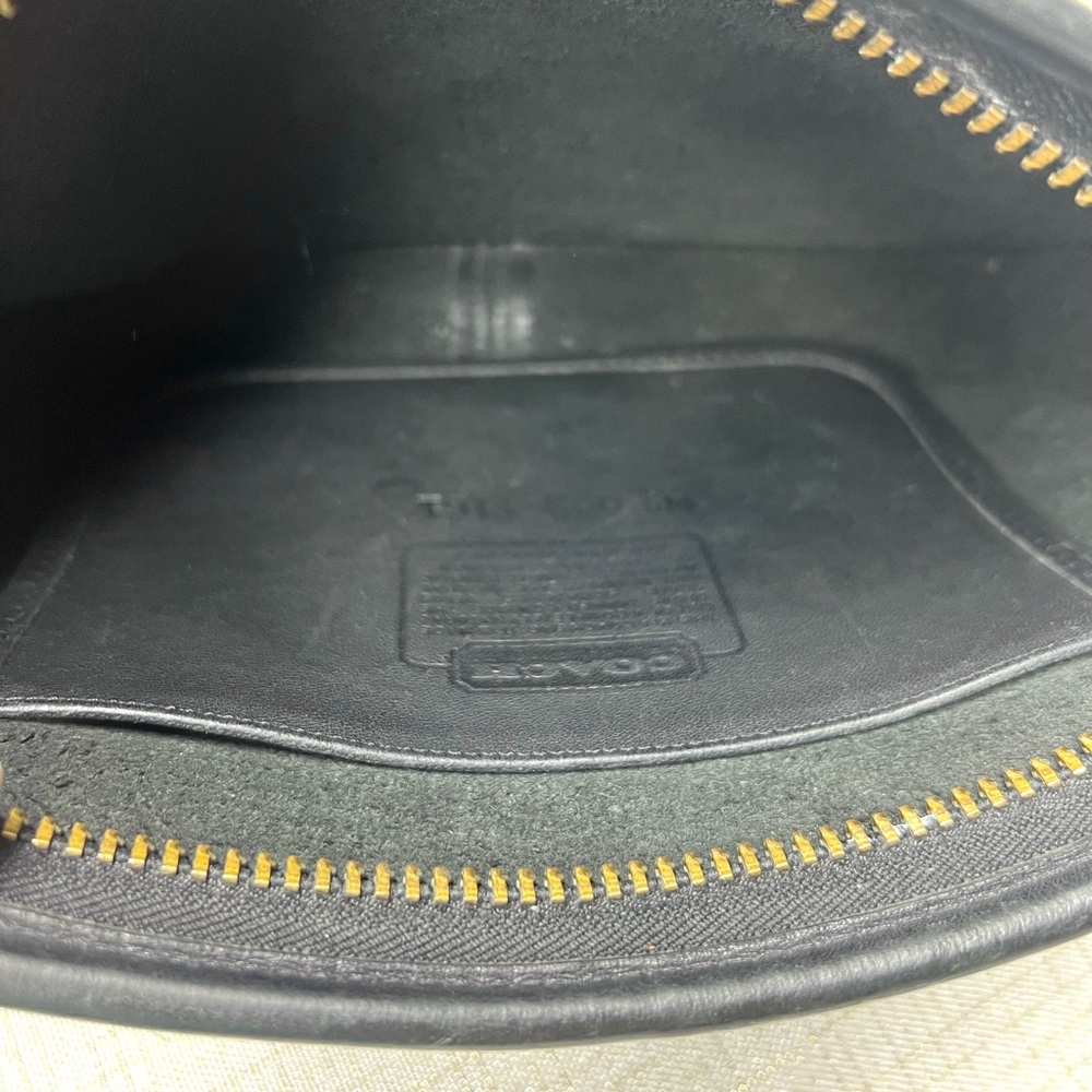 Coach Bonnie Cashin Black Zippered ClutchBag Leather 1970’s Rare EUC - Picture 10 of 13